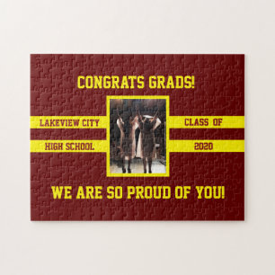 Puzzle Pick Your School Colors Photo Congrats Graduate