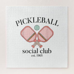 Puzzle Pickle Ball Social Club EST 1965 Hommes Femmes