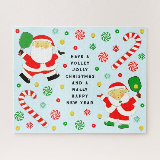 Puzzle Pickleball Noël cadeau de vacances (Horizontal)