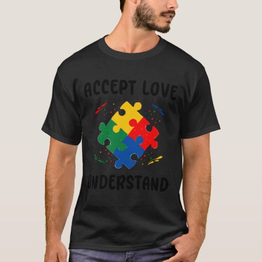Puzzle Piece Autism Support Awareness T-shirt (Voorkant)
