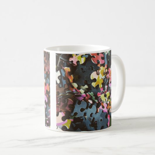 Puzzle Pièce café Mug (Devant droit)