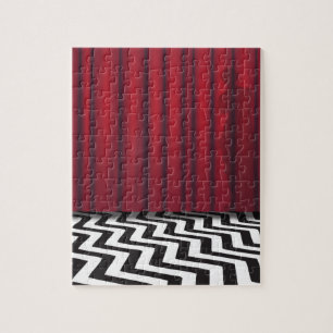 Puzzle Pièce noire de rouge de loge