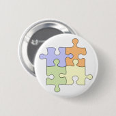 Puzzle Piece Pin Ronde Button 5,7 Cm (Voorkant /achterkant)