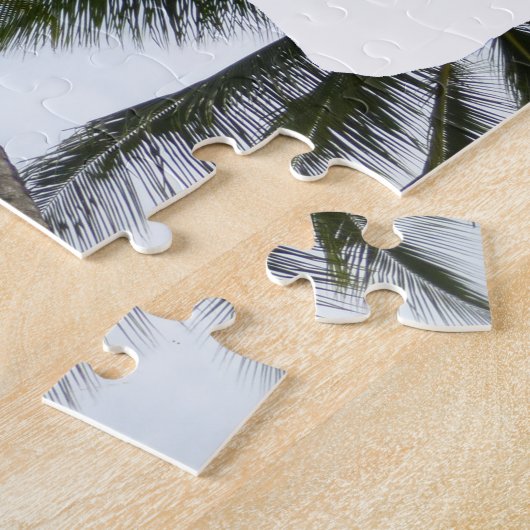 Puzzle Piece Puzzle: Palm Trees, voeg eigen foto t Legpuzzel (Zijkant)