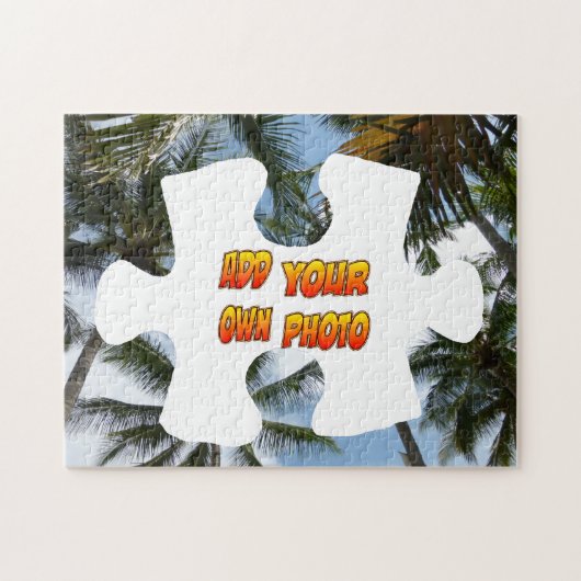 Puzzle Piece Puzzle: Palm Trees, voeg eigen foto t Legpuzzel (Horizontaal)