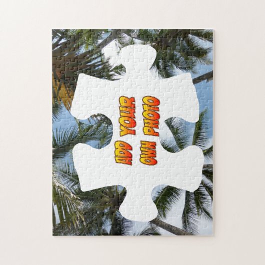 Puzzle Piece Puzzle: Palm Trees, voeg eigen foto t Legpuzzel (Verticaal)