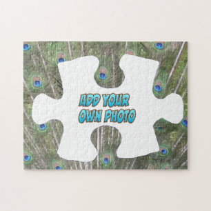 Puzzle Piece Puzzle: Peacock Feathers, voeg foto t Legpuzzel