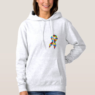 Puzzle Piece Ribbon Group Matching Family Friends Hoodie
