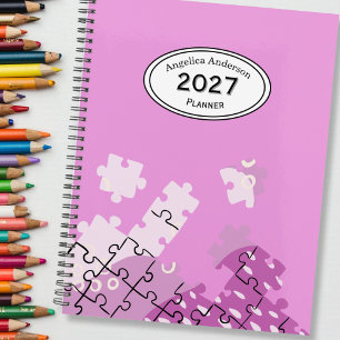 Puzzle pièces Année Nom Personnalisé Planificateur