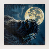 Puzzle Pied d'épaule avec yeux et hibou brillants sur son (Horizontal)