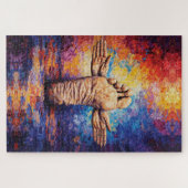 Puzzle Pied Expressif aux Bras Tendus Vibrant (Horizontal)