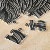 Puzzle Pied noir Abstrait en Ai noir et blanc (Côté)