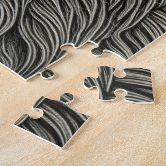 Puzzle Pied noir Abstrait en Ai noir et blanc (Côté)