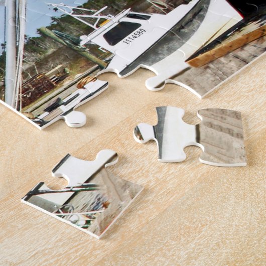 Puzzle Pièges à crabes empilés et prêts (Côté)