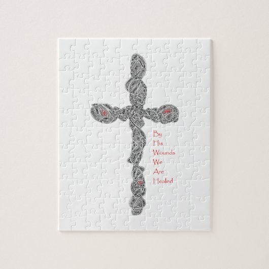 Puzzle Piercé - Ésaïe 53:5b (Vertical)
