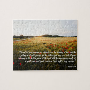 Puzzle Pierre 3:3-4 Bible Verse Femmes