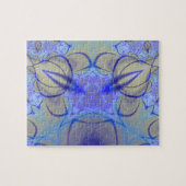 Puzzle Pierre | Art fractal violet et jaune (Horizontal)