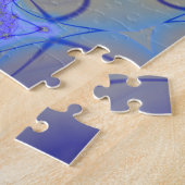 Puzzle Pierre | Art fractal violet et jaune (Côté)
