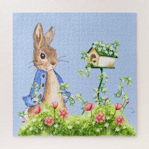 Puzzle Pierre le lapin dans son jardin