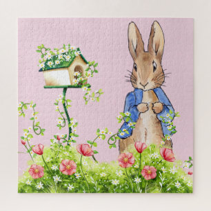 Puzzle Pierre le lapin dans son jardin