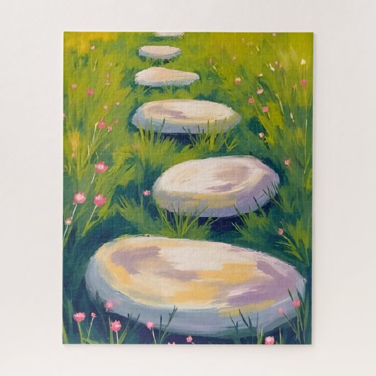 Puzzle Pierres de jardin aquarelle (Vertical)