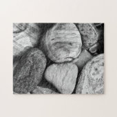 Puzzle Pierres de plage en noir et blanc (Horizontal)