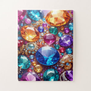 Puzzle Pierres précieuses et bijoux colorés