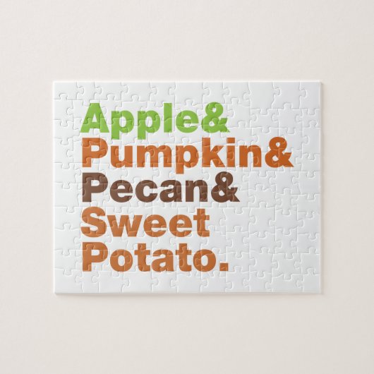 Puzzle Pies de vacances ~ Fête Noël Thanksgiving Noël (Horizontal)