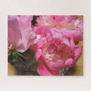 Puzzle Pies roses dans Vase Photo Souris Pad