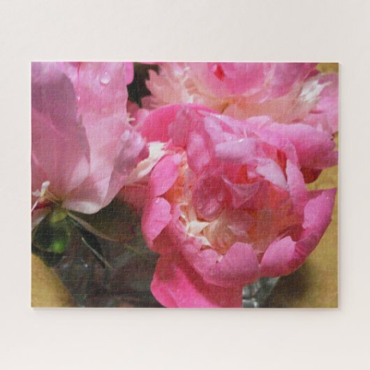 Puzzle Pies roses dans Vase Photo Souris Pad (Horizontal)
