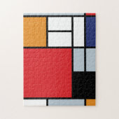 Puzzle Piet Mondrian - Composition avec un grand plan rou (Vertical)