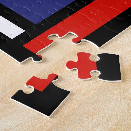 Puzzle Piet Mondrian, grande composition avec plan rouge (Côté)