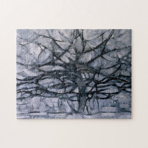 Puzzle Piet Mondrian Grey Tree