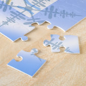 Puzzle Pietée phare Biplane Vagues bleues (Côté)