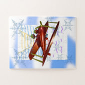 Puzzle Pietée phare Biplane Vagues bleues (Horizontal)