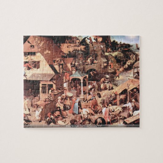 Puzzle Pieter Bruegel - les proverbes néerlandais (Horizontal)