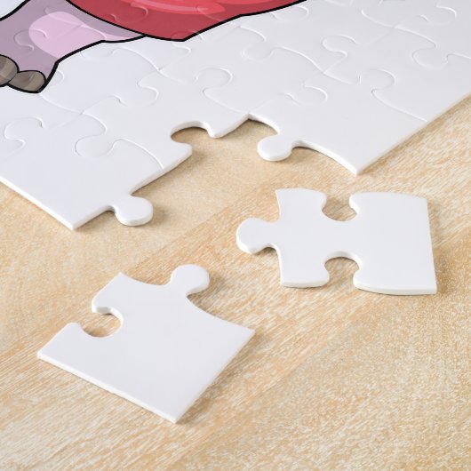 Puzzle Pig at Boxing with Boxing gloves (Côté)
