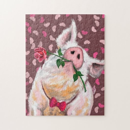 Puzzle Pig de gentilhomme - Romantique - (Vertical)