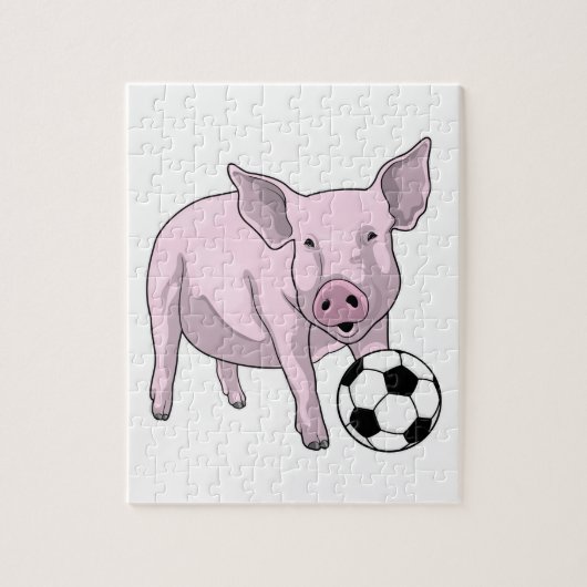 Puzzle Pig Soccer joueur Soccer (Vertical)