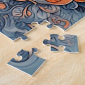 Puzzle Pigeon Pair élégant au milieu de l'art floral comp (Côté)