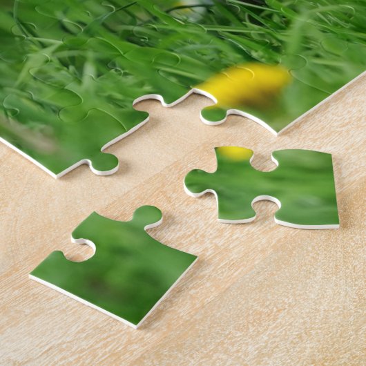 Puzzle Piglet rose mignon et fleurs de pandelion (Côté)