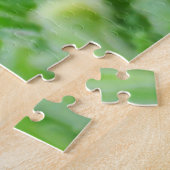 Puzzle Pika Tenant Des Feuilles Et Des Fleurs Dans La Bou (Côté)