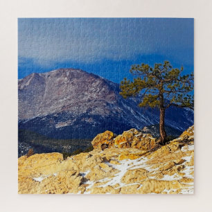 Puzzle Pikes Peak with Tree à Foreground