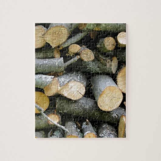 Puzzle Pile de bois de chauffage coupé empilé (Vertical)
