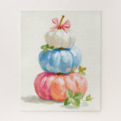 Puzzle Pile de Citrouille Whimsical Fall Pastel (Vertical)