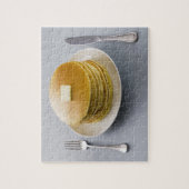 Puzzle Pile de crêpes au beurre sur une assiette (Vertical)
