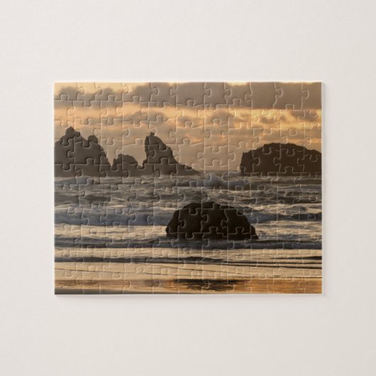 Puzzle Pile de mer sur la plage de Bandon, Oregon (Horizontal)