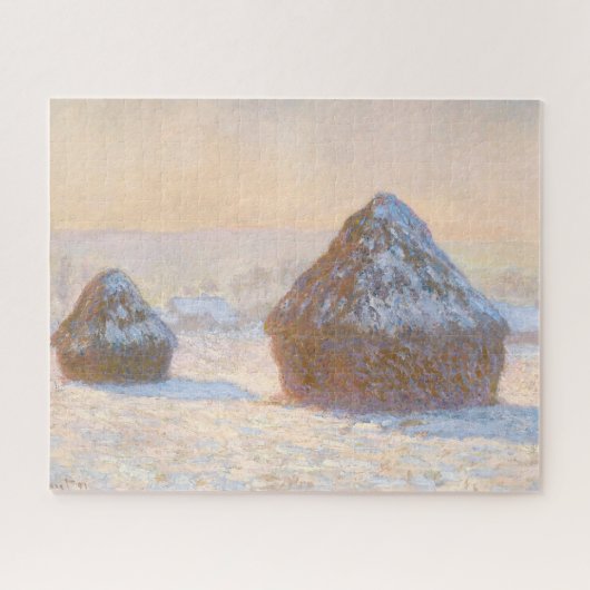 Puzzle Piles à roues, Effet neige, matin, par Claude Mone (Horizontal)