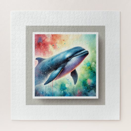 Puzzle Pilot Whale Painting 040724AREF101 - Watercolor (Vertical)