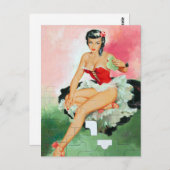 Puzzle Pin Up Briefkaart (Voorkant / Achterkant)